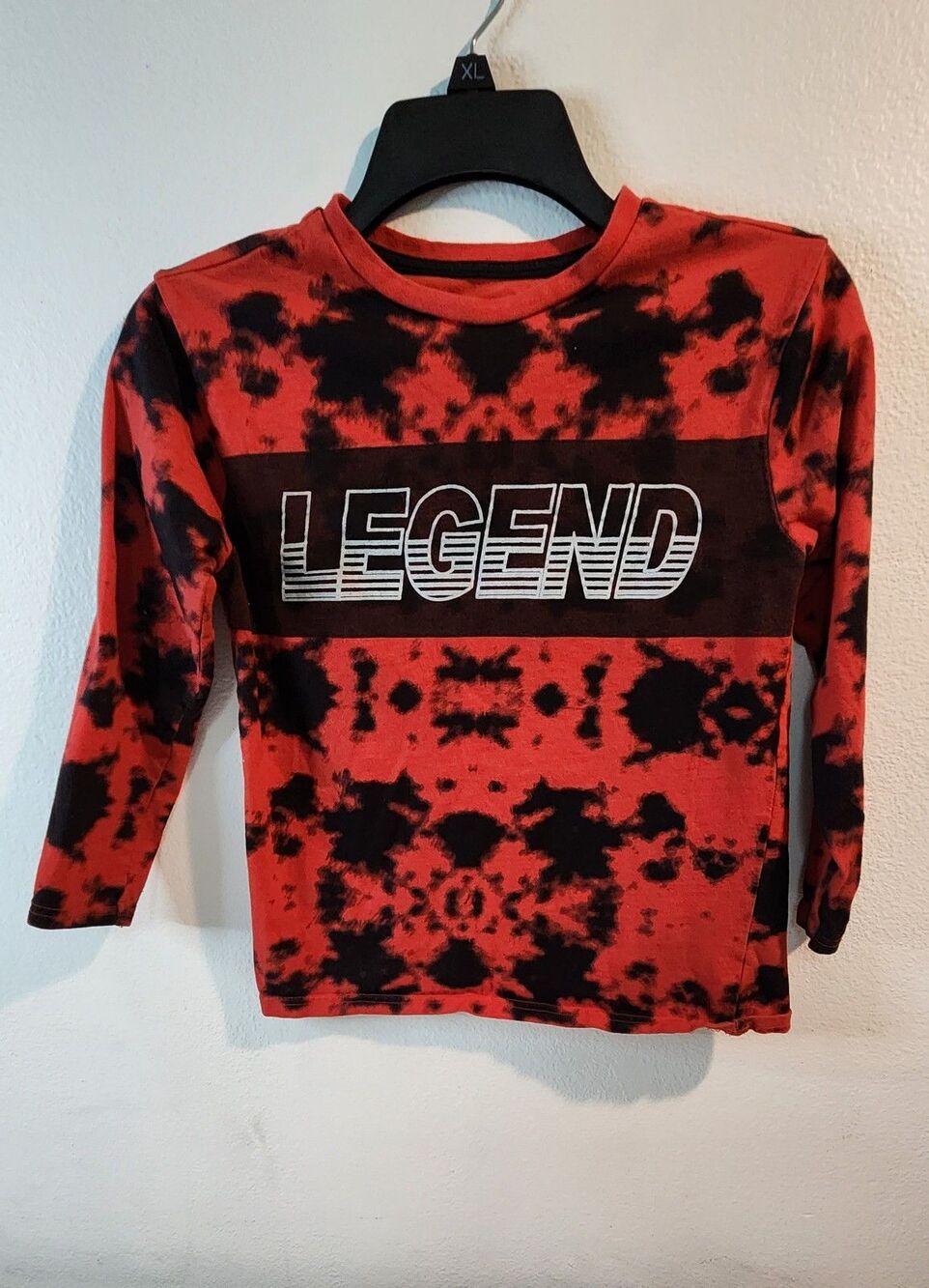 Mecca Shirt boys long sleeves Size 10 color Red and Black
